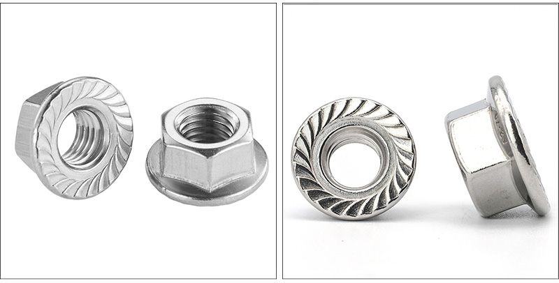 Hexagonal flange bearing nut
