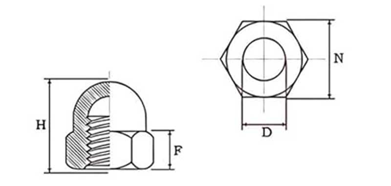 High Finish Decorative Acorn Nuts