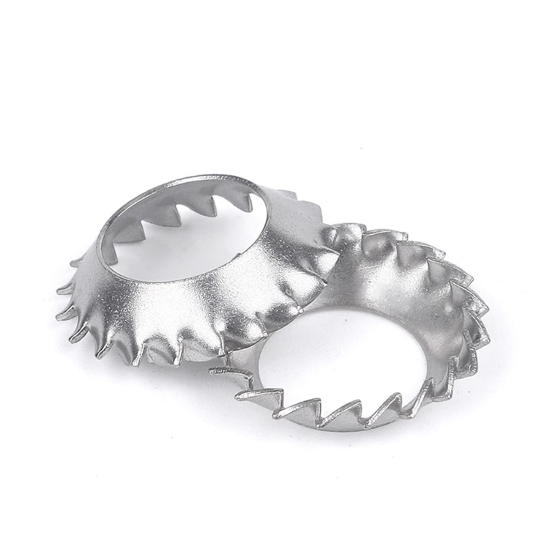 카운터싱크가 있는 톱니 잠금 와셔