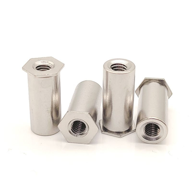 아연 파란색 스루홀 육각 리벳 너트